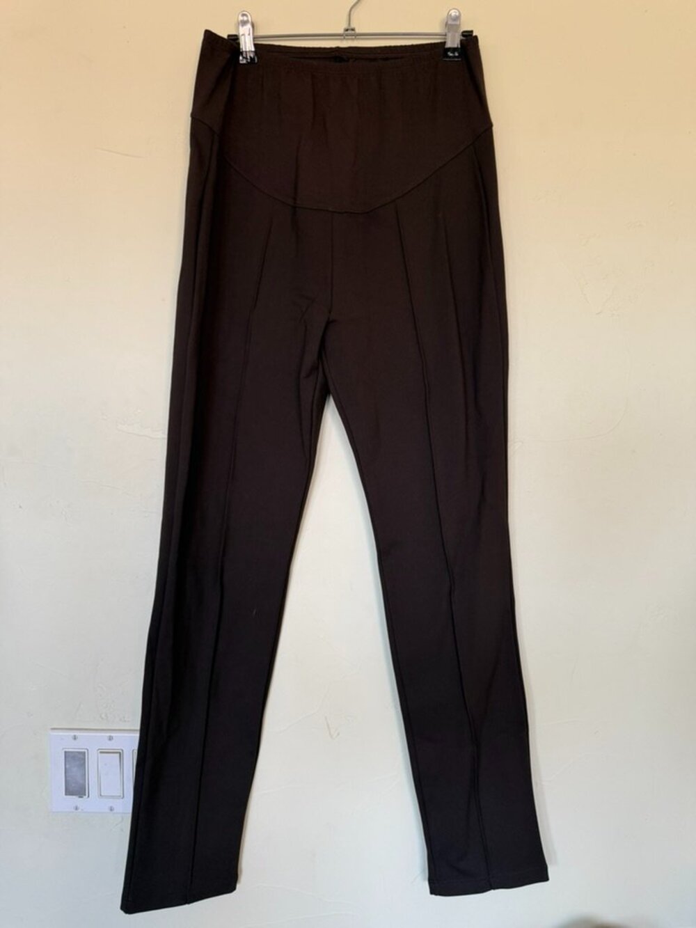 GAP Maternity Full Panel Ponte Pants Brown Sz S